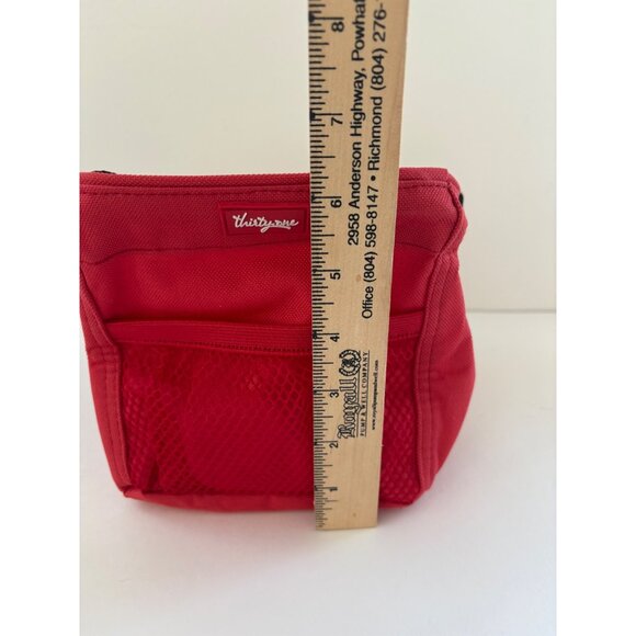 Thirty-One Red Santa Belt Little Carry All W Mesh Pocket approx 6x6 NEW‎ Unused - Picture 6 of 7
